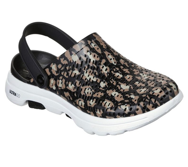 Skechers Dam Svarta/Vita Sandaler - Cali Gear: Gowalk 5 - Untamed - Sverige (JZCSB-0416)